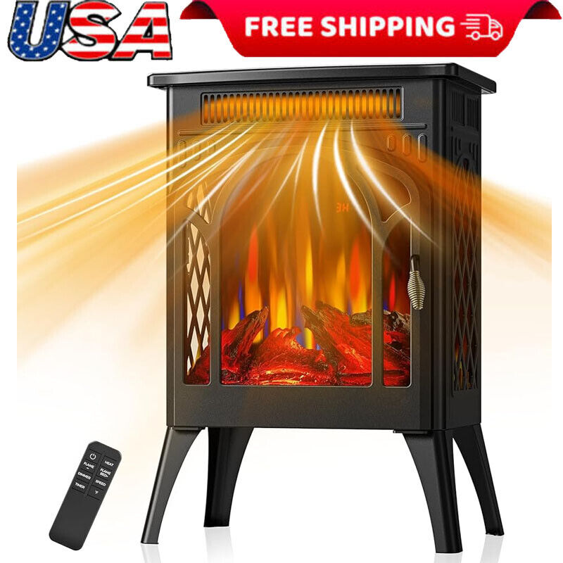 Fireplaces Infrared Electric Stove Heater Efficient Heating 3D Realistic Flame