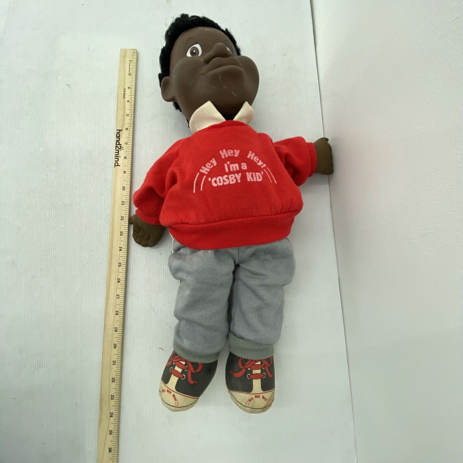 VTG 1970s Remco Bill Cosby Kids Fat Albert Plush Doll Rubber Headed Used