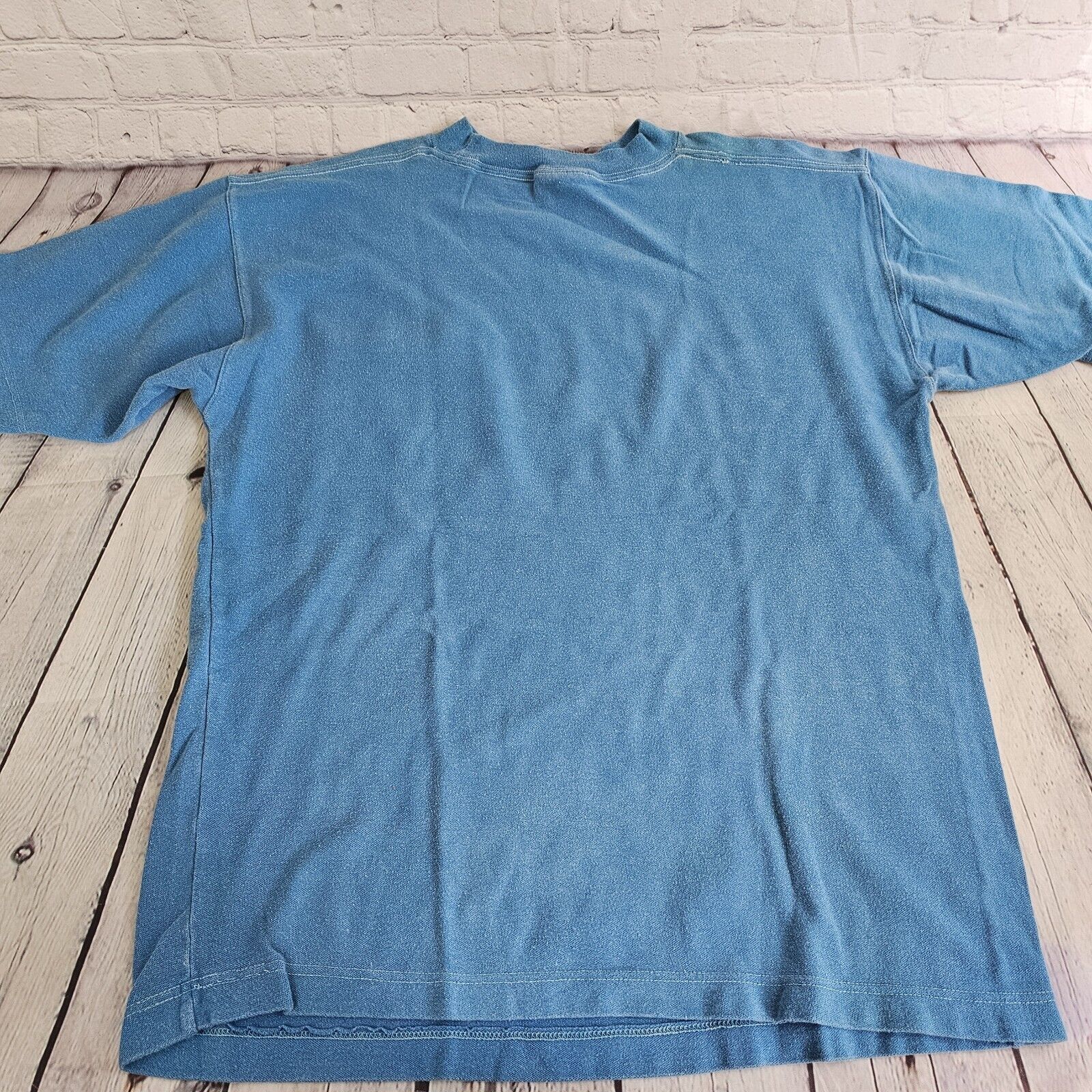 Vintage Loafers Shirt Mens Reed St. James T Shirt Blue Large Short Sleeve 