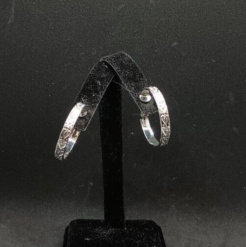 vintage l h segal california silver tone clip on hoop earrings pattern