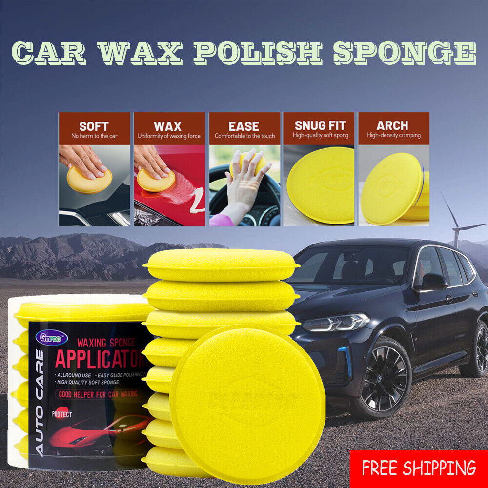 12Pcs Waxing Applicator Super Soft Cleaning Pad Car Waxing Polishing Foam Sponge