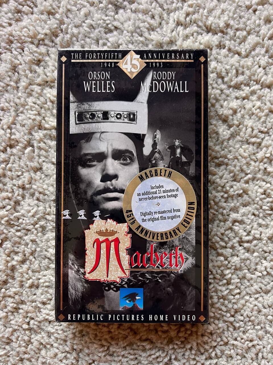 Macbeth 45th Anniversary Edition VHS Tape 5551 New Sealed 1992