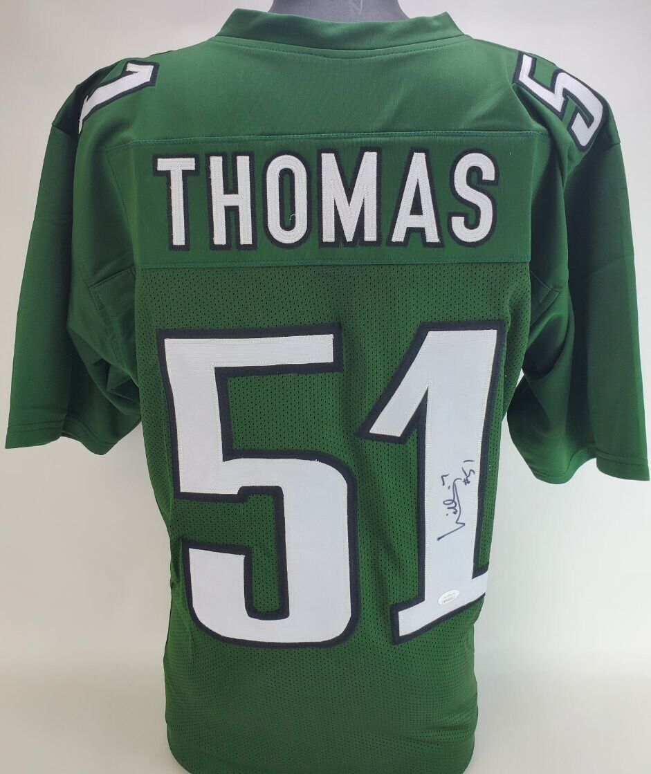 William Thomas Signed Philadelphia Eagles Custom Football Jersey w/ COA