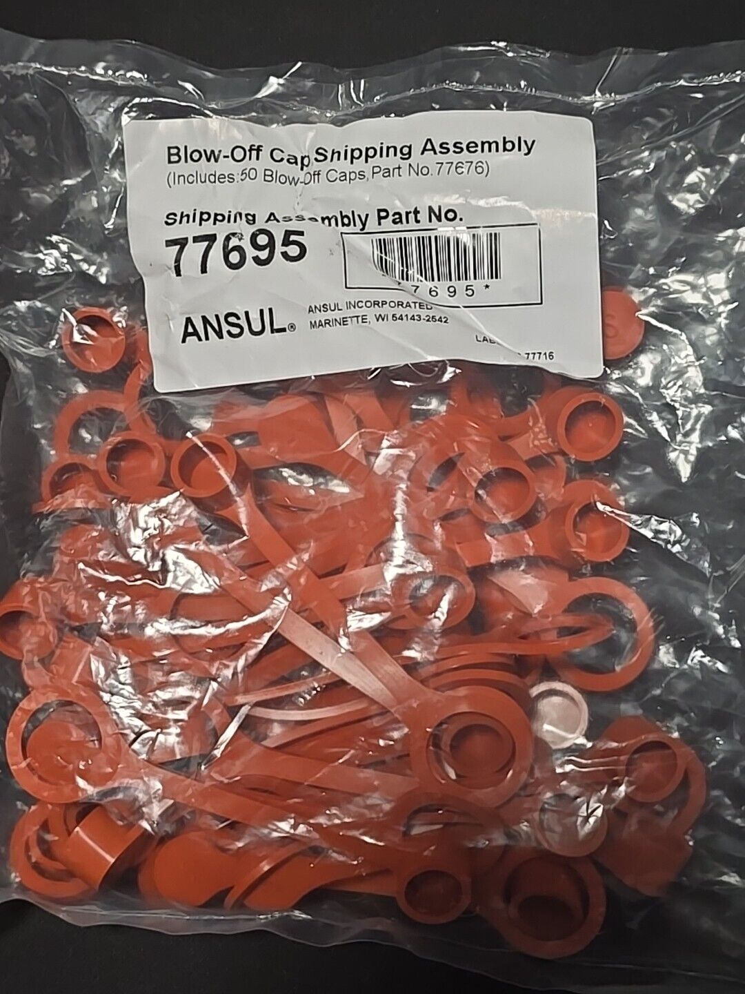 🎯 NEW 50 PACK ANSUL STYLE R102 FIRE SUPPRESSION SYSTEM RUBBER BLOW OFF CAPS