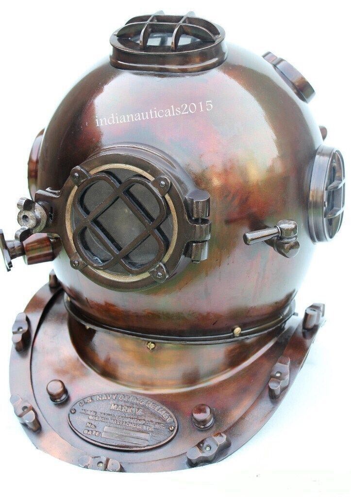 U.S Navy Mark V Divers Diving Helmet Full Size Vintage Antique Helmet Replica