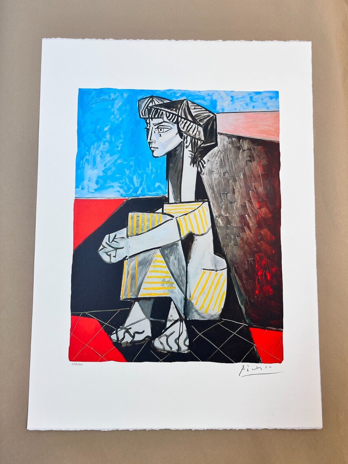 Pablo Picasso Portrait of Jacqueline, 1954 Pl.Signed Hand-Number Ltd Ed Print