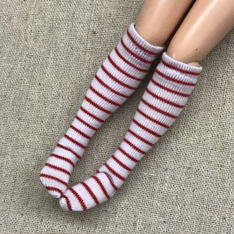 1pair Striped Stockings For 11.5in Doll Middle Tube Socks For Blyth 1:6 Doll
