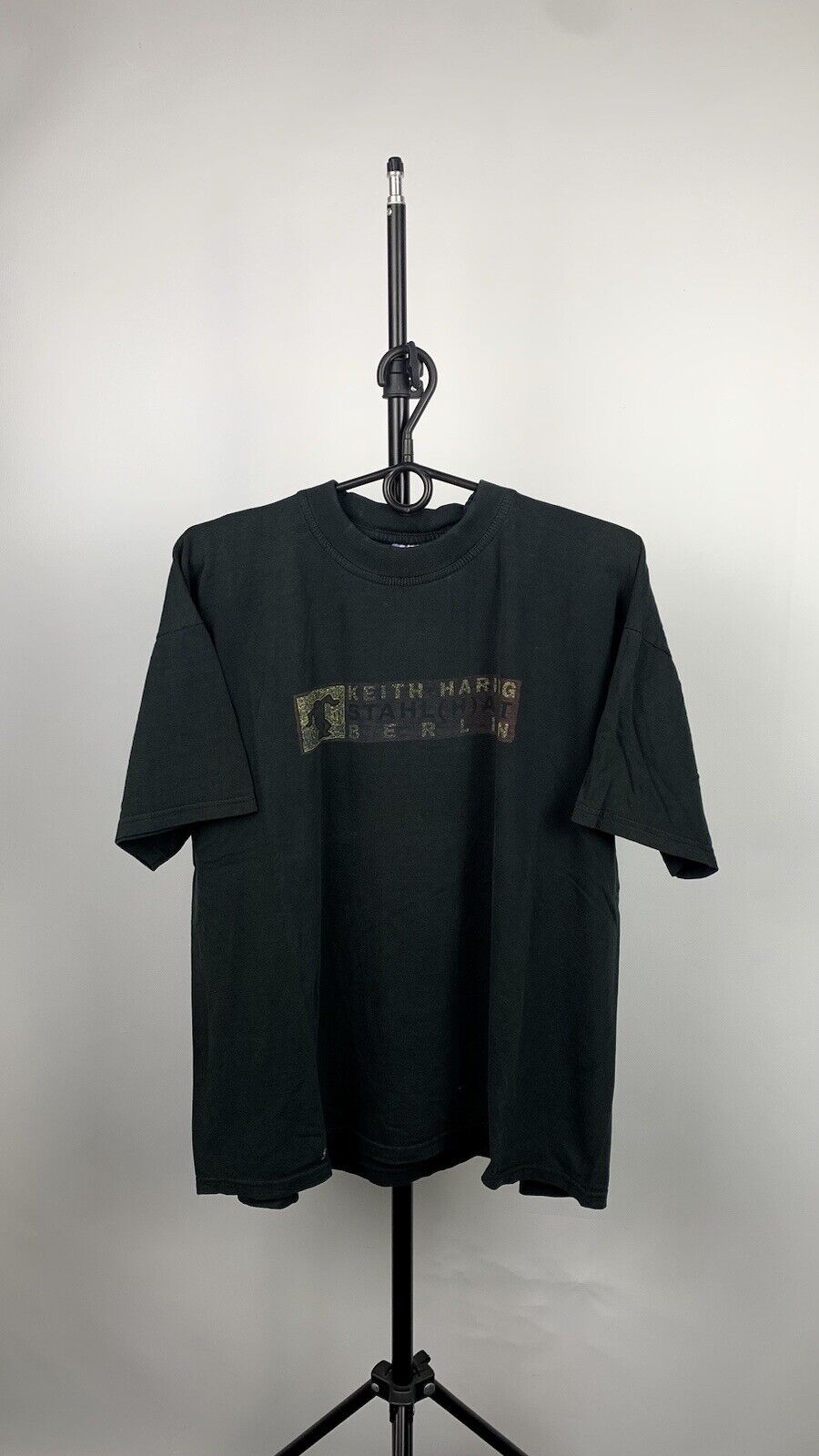Vintage Keith Haring Shirt XL 90s Stahl Art Berlin  T Shirt