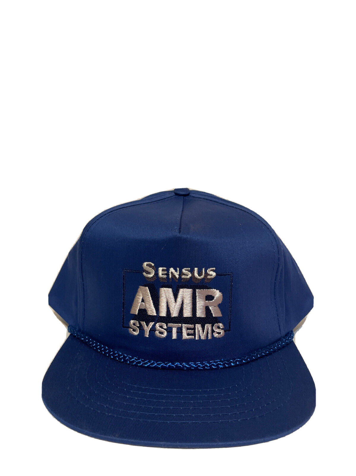 NEW Vintage SENSUS AMR SYSTEMS Blue & White Snapback Trucker Hat