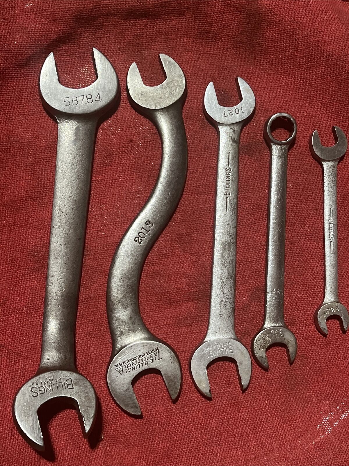 ****Updated 4 Added****Vintage Billings  Wrenches 5B784, 2013, 1027, 1162, 1723