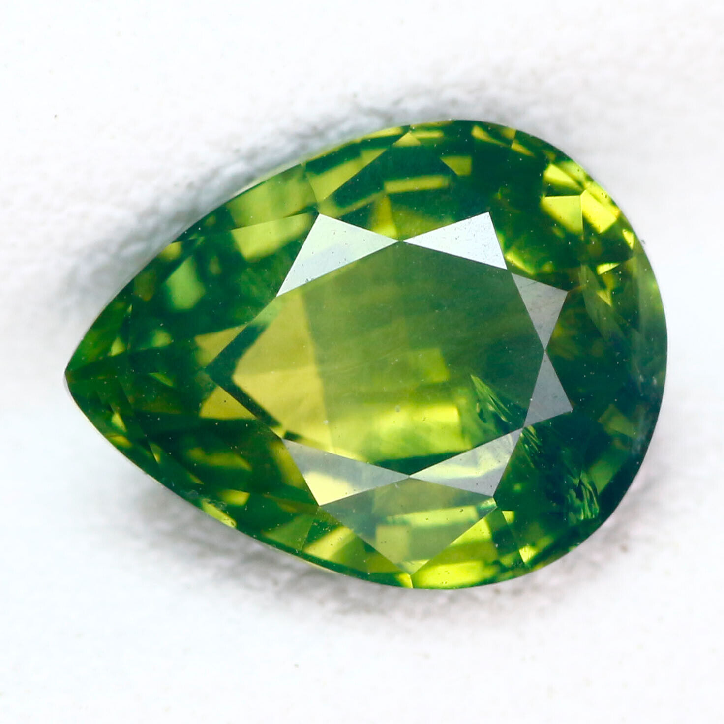1.73 Ct IGI Certified Rare Pear 7.8 x 6.1 MM 100% Natural Bluish Green Sapphire