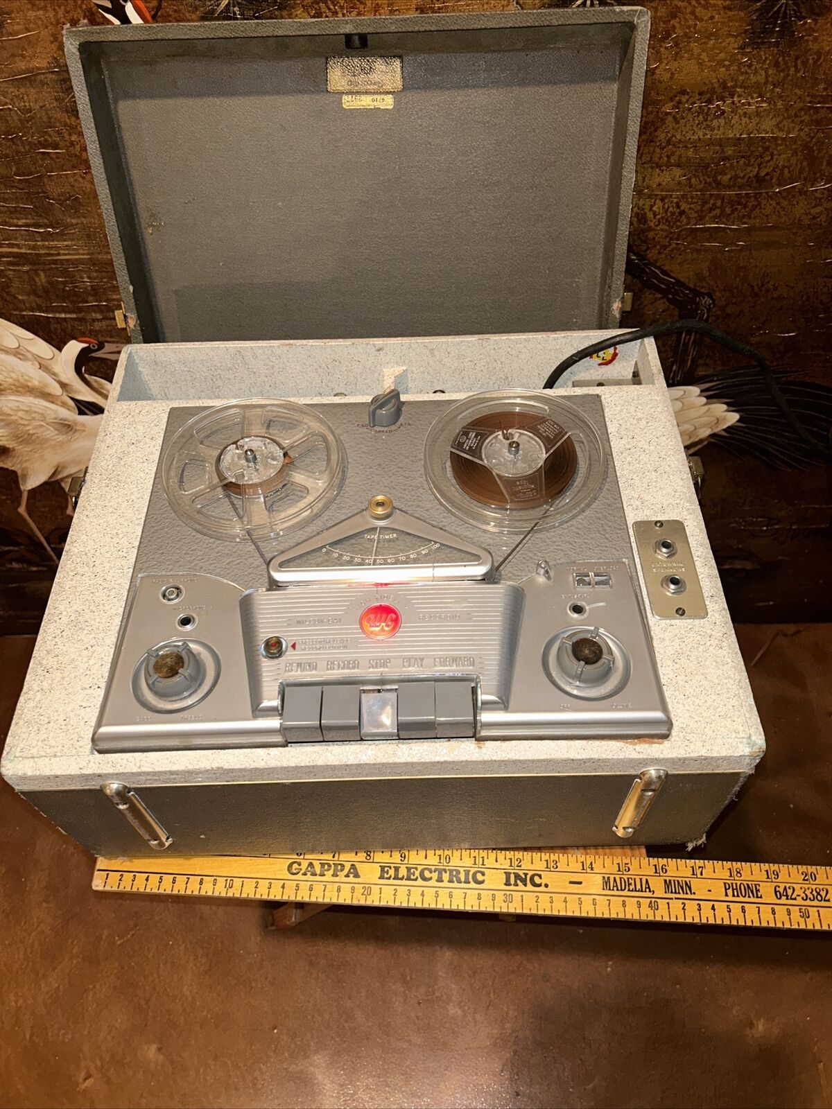 Vintage Wilcox Gay Recordio  Reel to Reel Tape Recorder Player VTG 4F10 2977