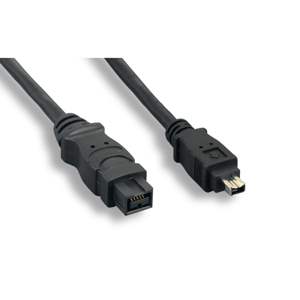 PTC 6-FT IEEE-1394B Firewire 800 9-Pin Male to 4-Pin Male Cable, Gold, Black