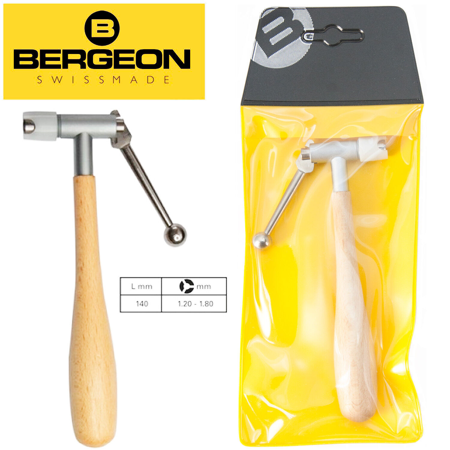 Bergeon 4854 Cannon Pinion Remover for Small and Large Movements - Swiss Made