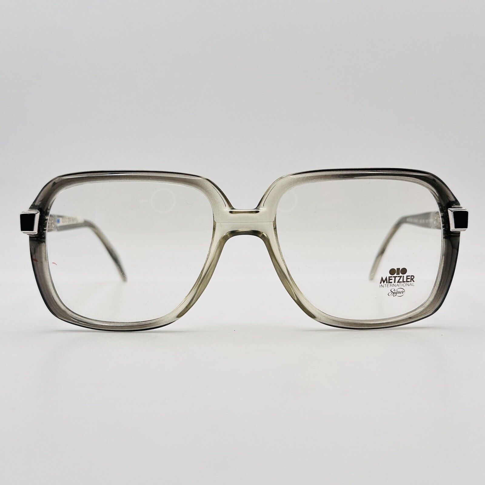 Metzler eyeglasses Men\'s Angular Grey Large Classic True Vintage 80er \