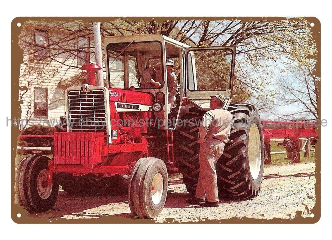 1967 IH Farmall Internaional 1206 Turbo desel tractor farm equipment metal tin