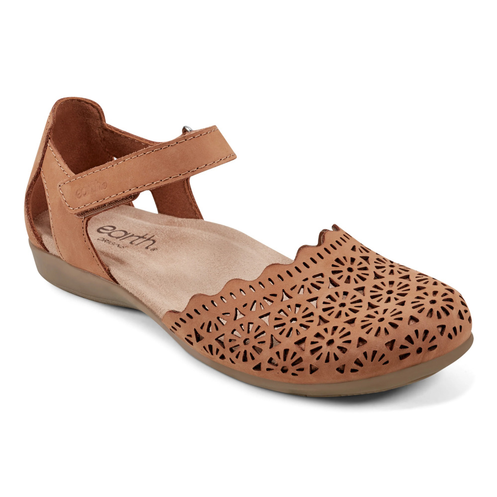 Women\'s Premium Genuine Leather Casual Slip-On Perforated Sandals