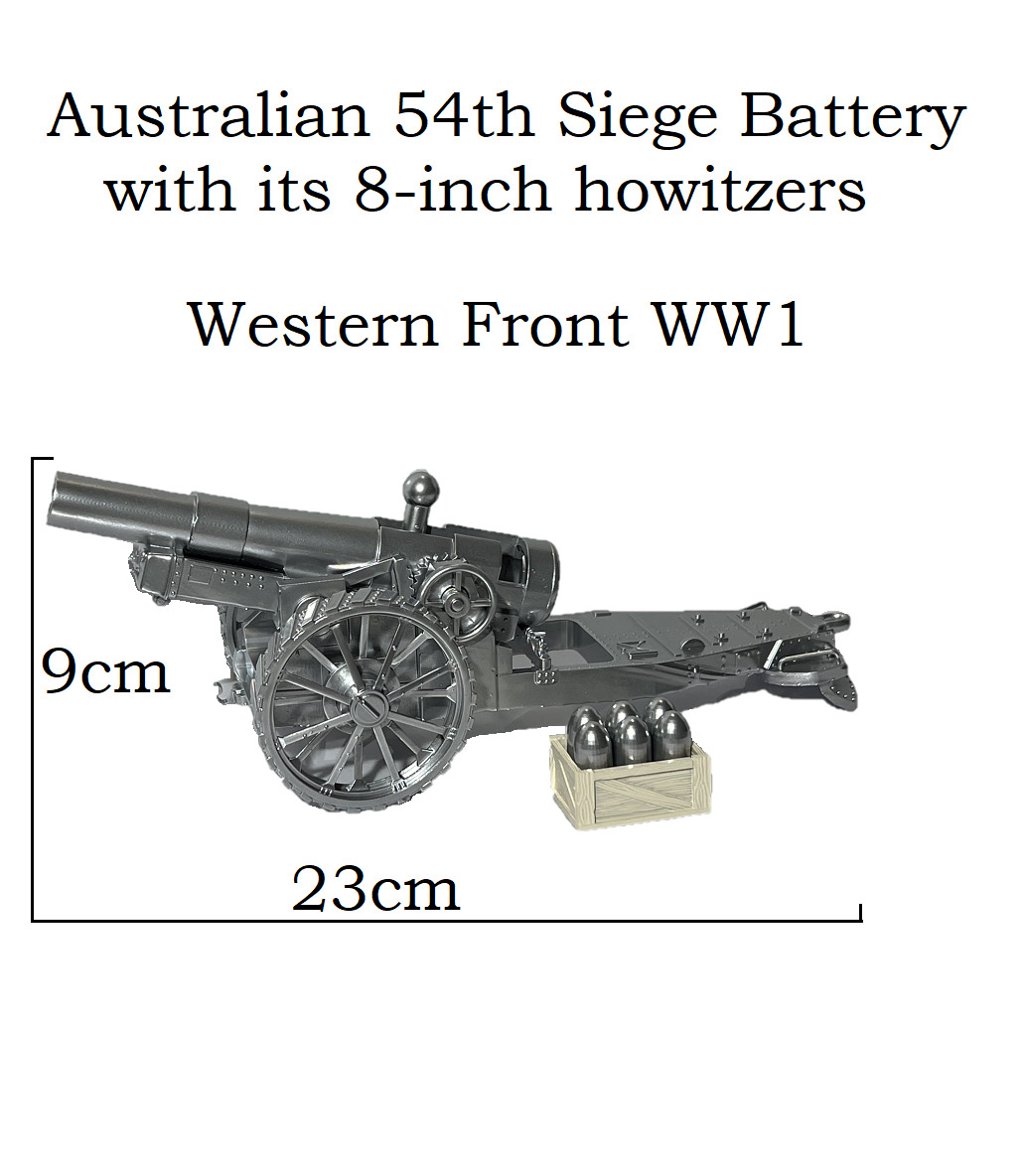 ANZAC Western Front WW1 Australian 1916 Cannon Howitzers Artillery Model