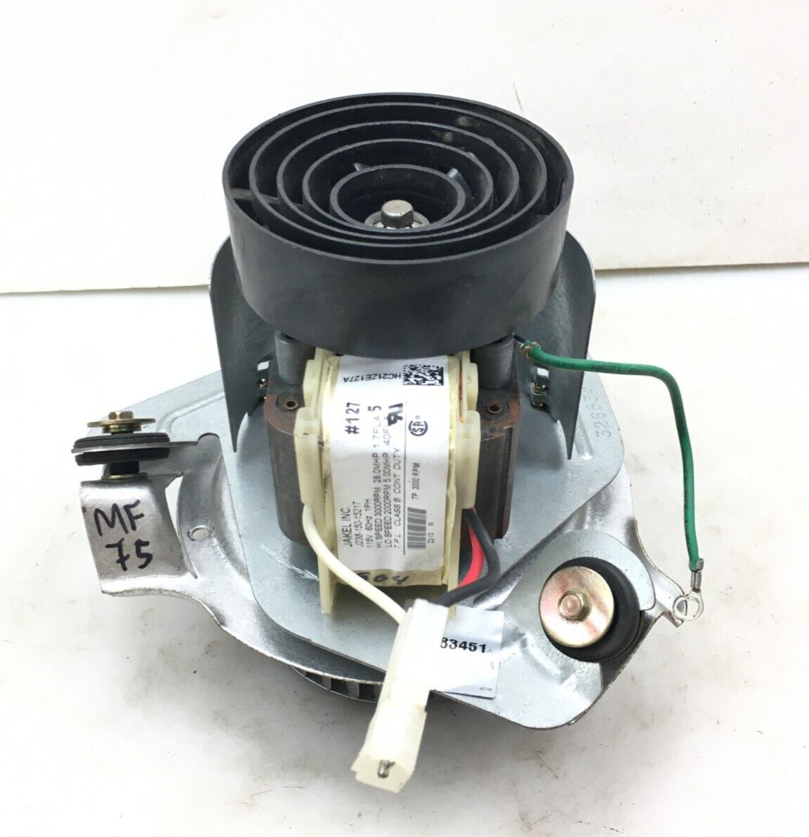 Jakel J238-150-15217 Inducer Blower Motor Assembly HC21ZE127A used #MF75