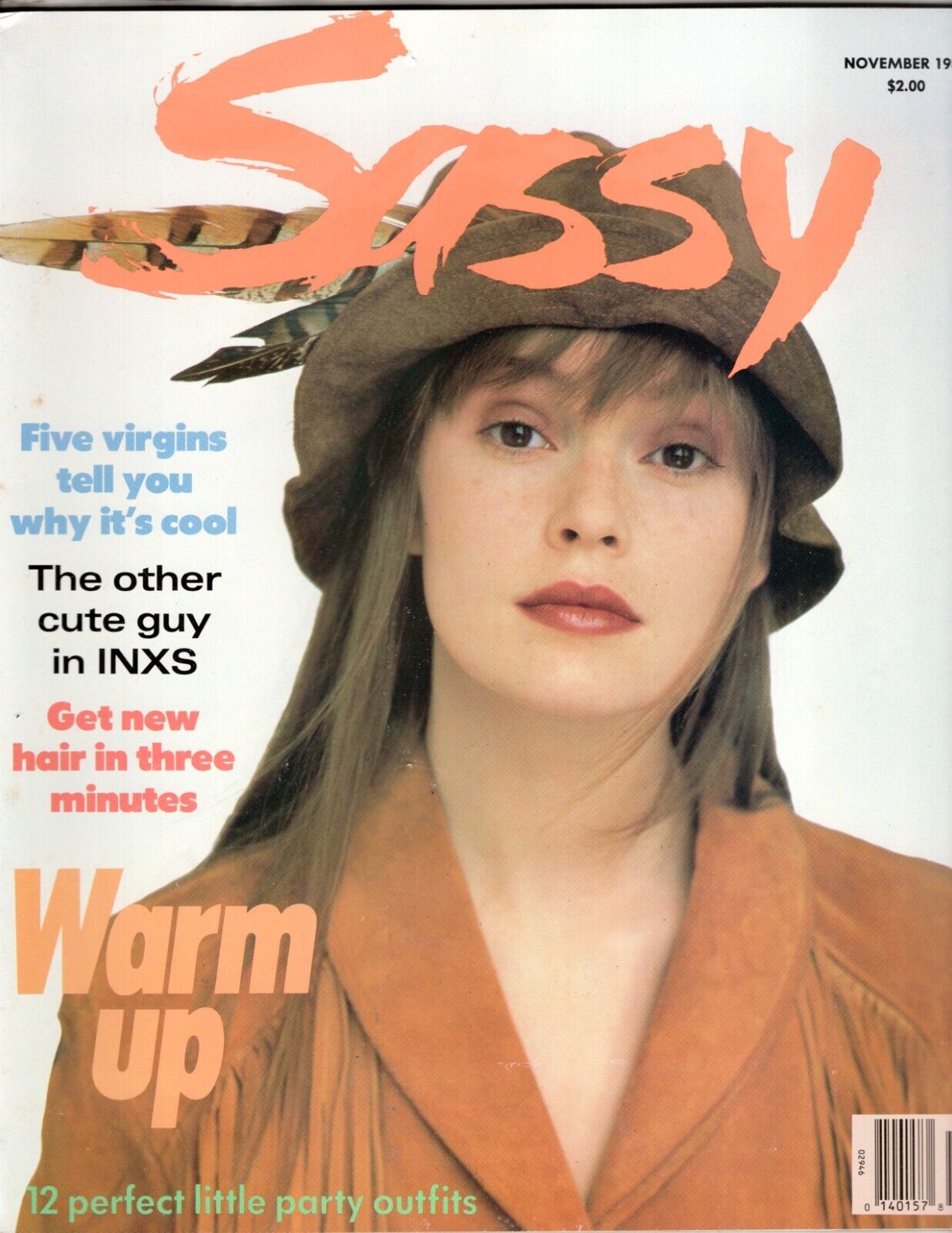 Sassy magazine November 1988 Number 9 For The Birds INXS Brad Pitt