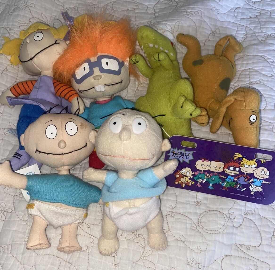 Rugrats Applause Lot  Of 6 Bean Plush Figures 1997 Nickelodeon 7”