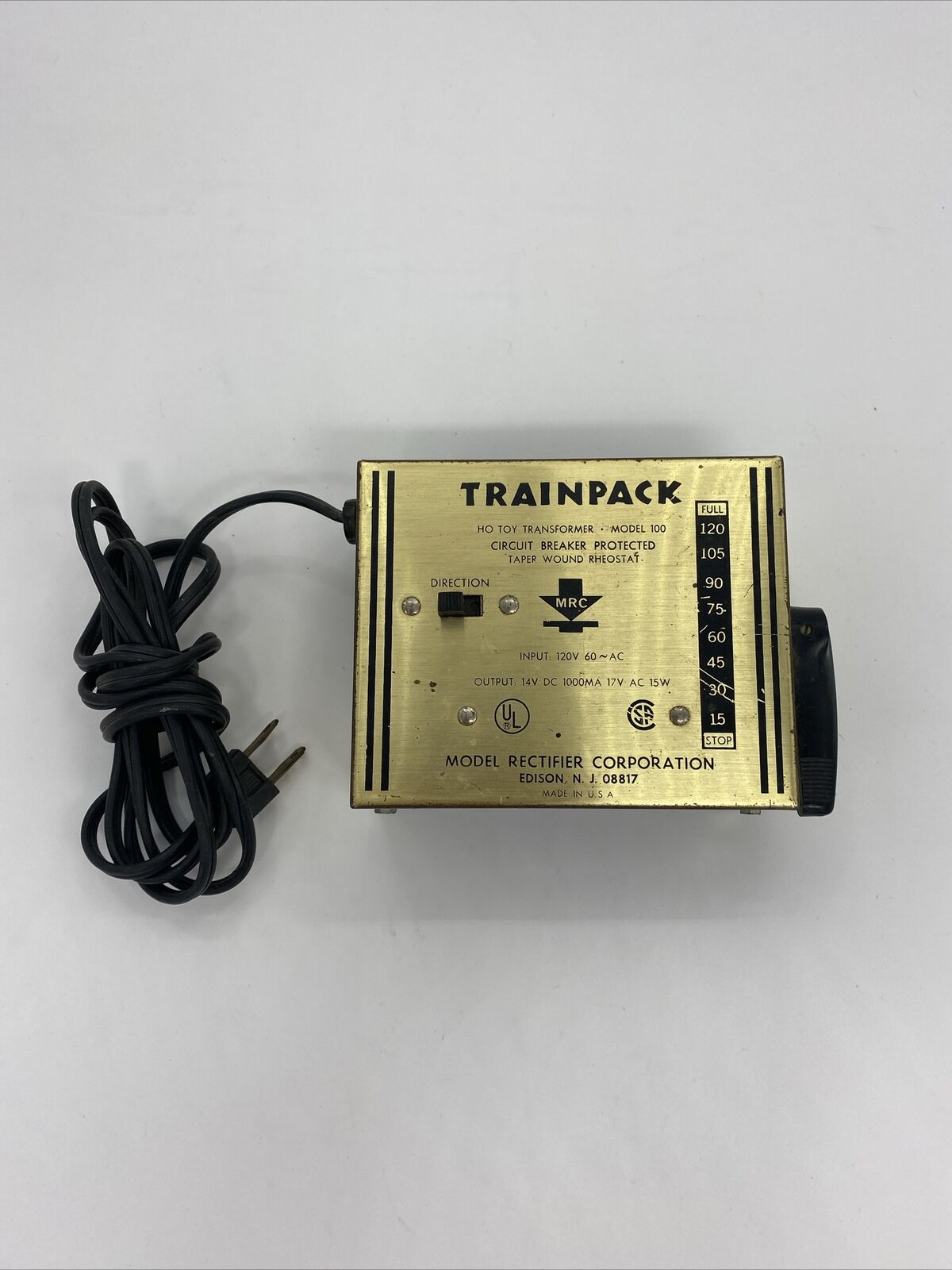 TRAINPACK 100N MRC 100 N GAUGE TRAIN POWER TRANSFORMER