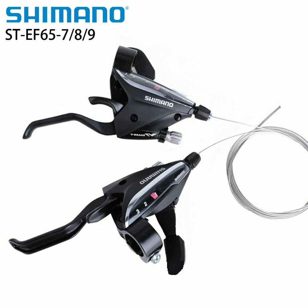 Shimano ST-EF65 3/7/8/9/21/24/27 Speed Brake Shifter Sets V-Brake Fit EF51 Black