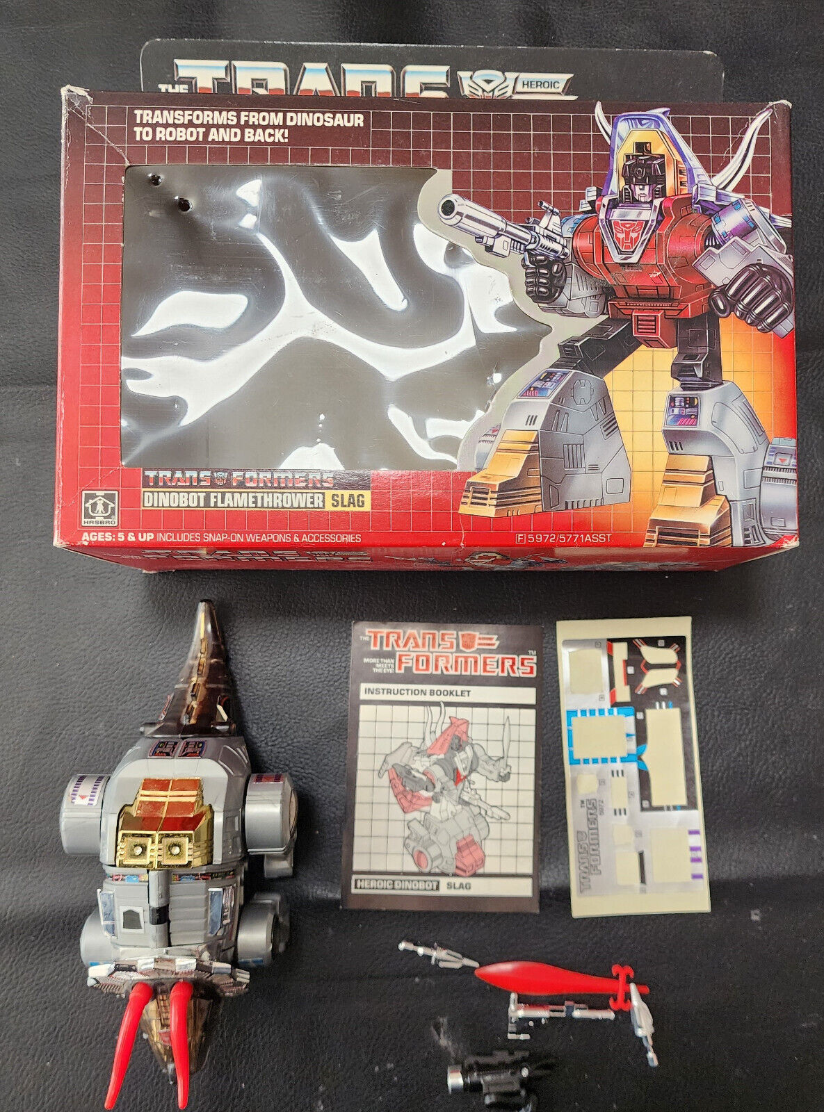 Vintage Takara Hasbro G1 Transformers SLAG Near Complete w/ Box (1985)