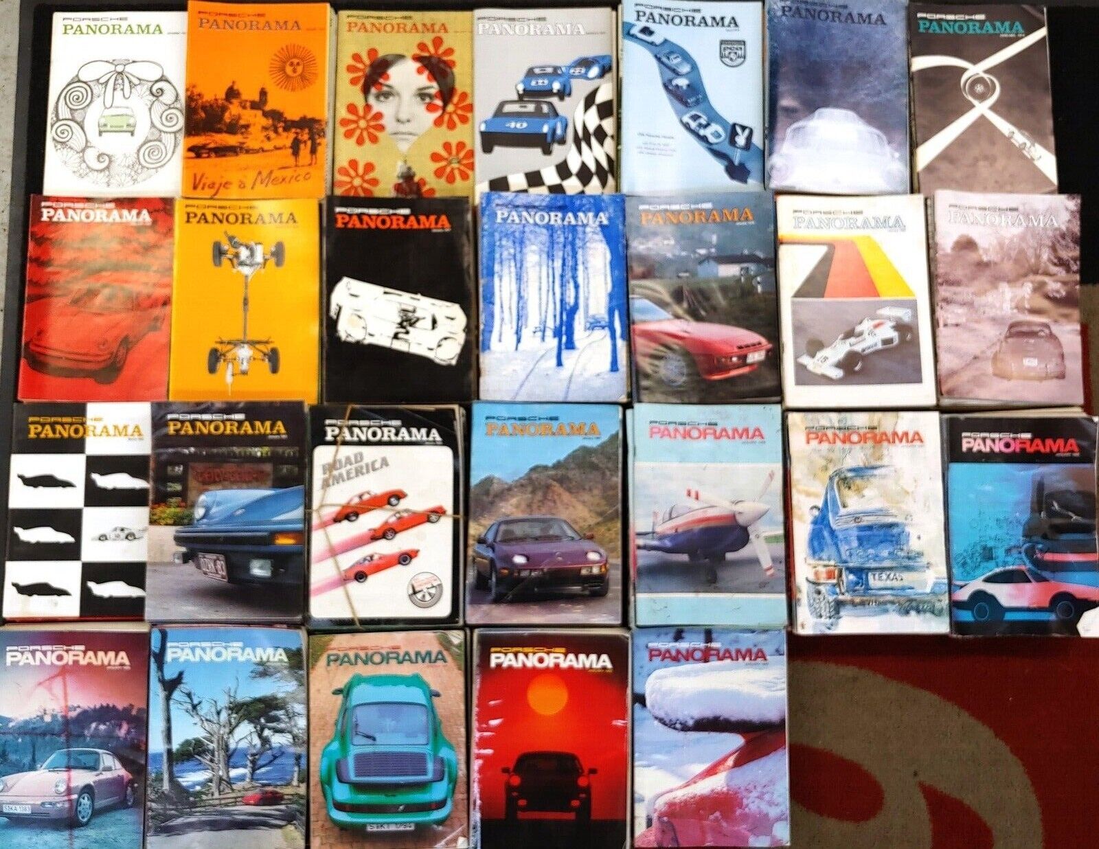 NICE 26 YEAR COLLECTION PORSCHE PANORAMA MAGAZINES 249 ISSUES AUG 67 JULY 1993
