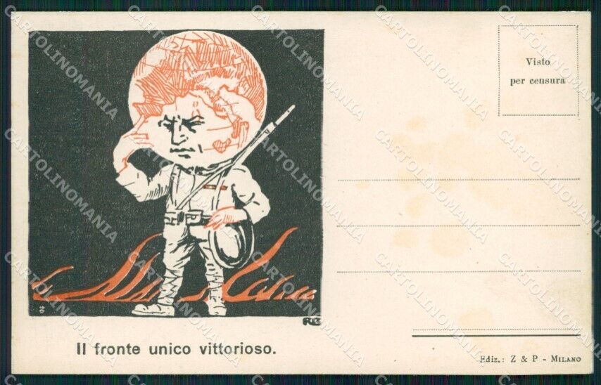 WW1 WWI Propaganda Soldier Italia cartolina postcard XF8073