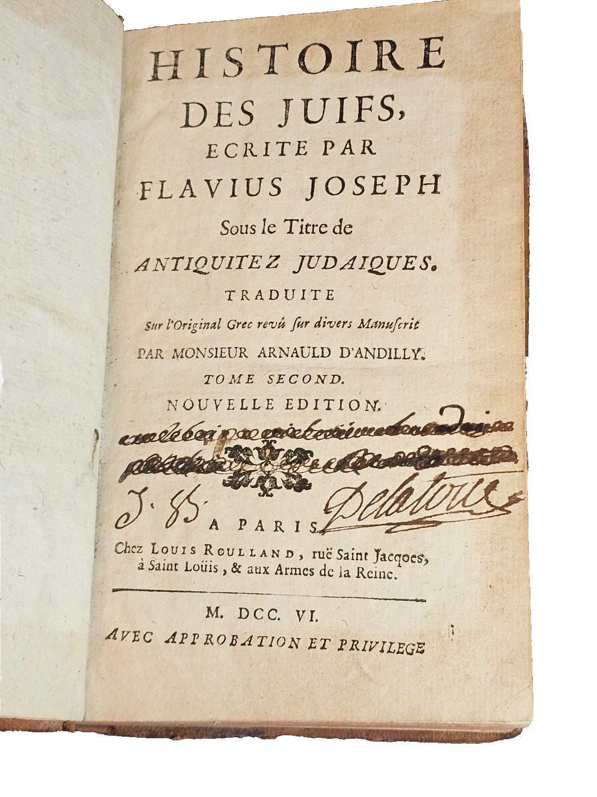 Rare 1706 French Edition of Flavius Josephus\' \