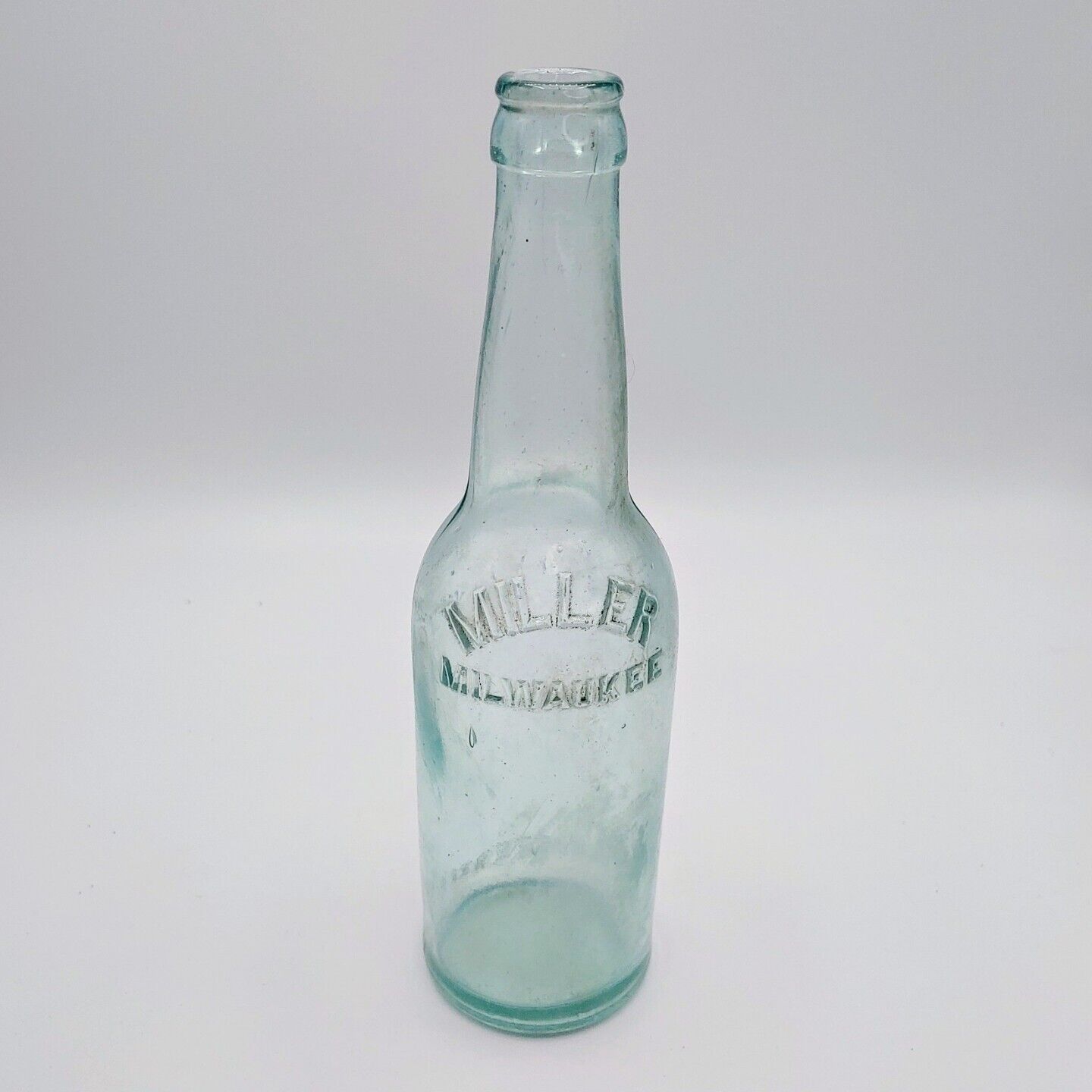 Antique Miller Milwaukee Aqua Beer Bottle - Pre Miller-Brewing,  Rare