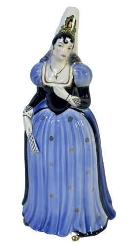 Vtg 1948 Goldcrest Ceramic Corp Lady Figurine By Carmencita Dorier 9.5” USA Made