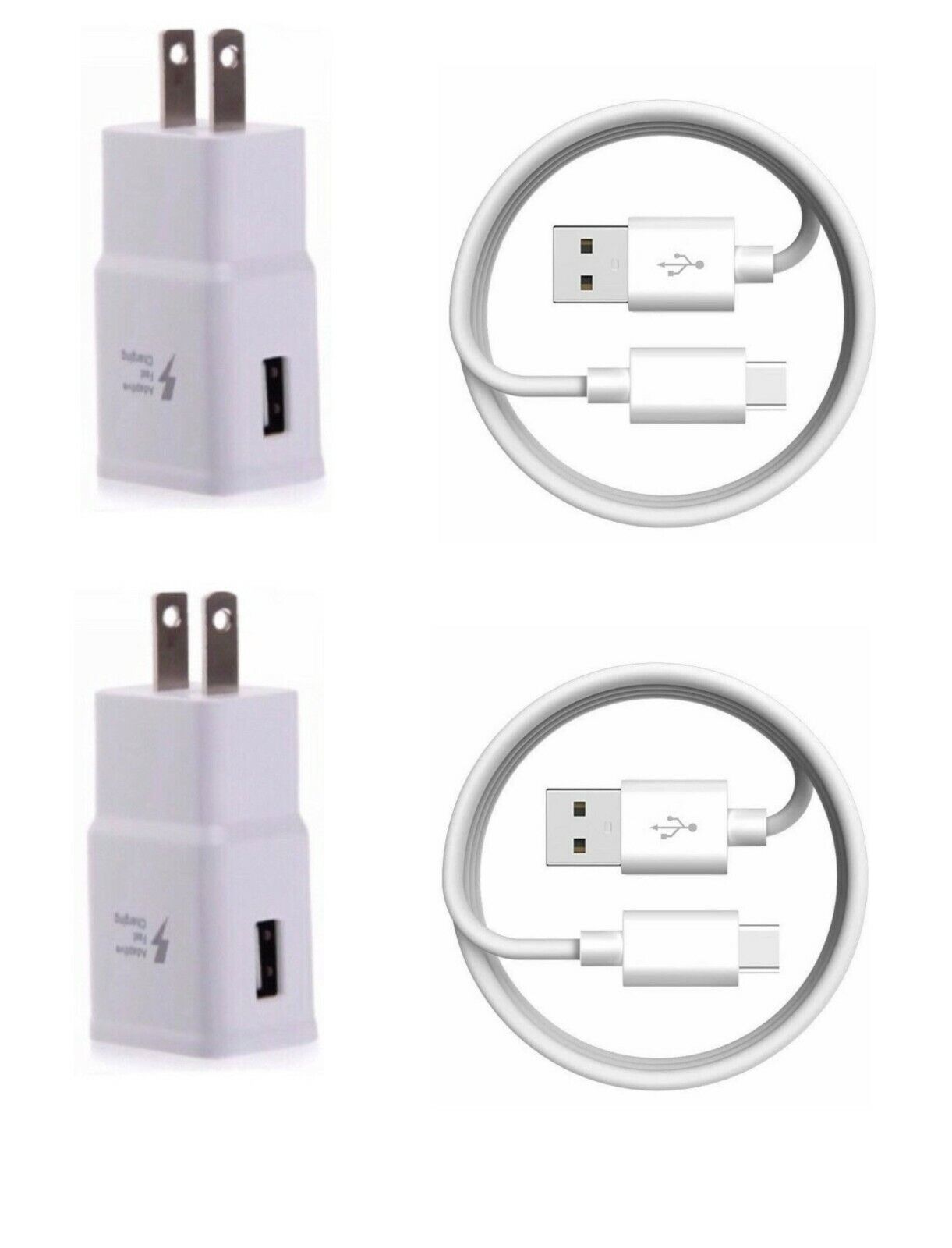 2Pack Fast Wall Charger + Type C Cable For Samsung Galaxy A03s A13 A43 A53 5G
