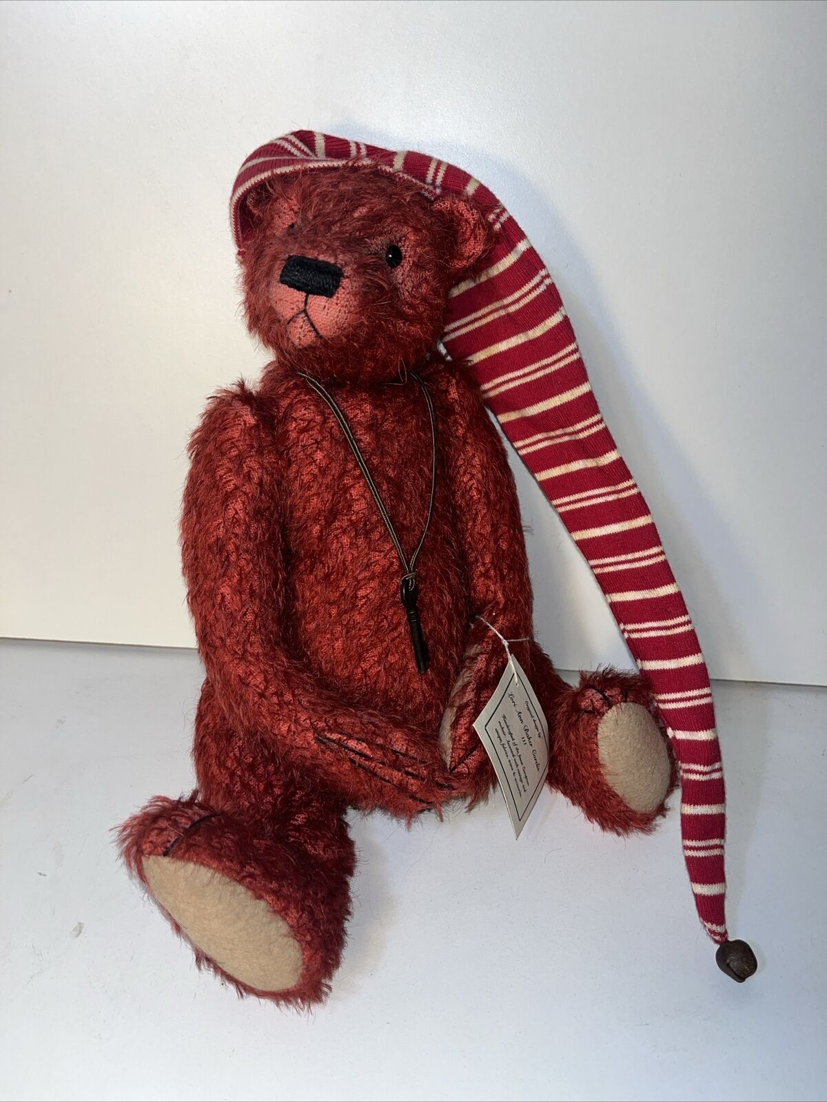 Lori Ann Baker Corelis Red Mohair Bear 13”