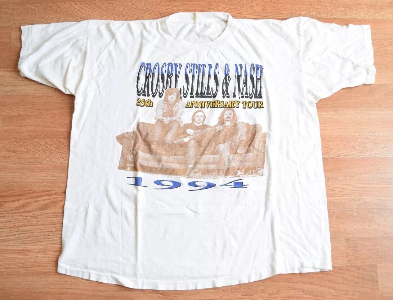 Vintage 1994 Crosby Stills & Nash Tour Shirt Tee L 90s Fleetwood Mac Neil Young