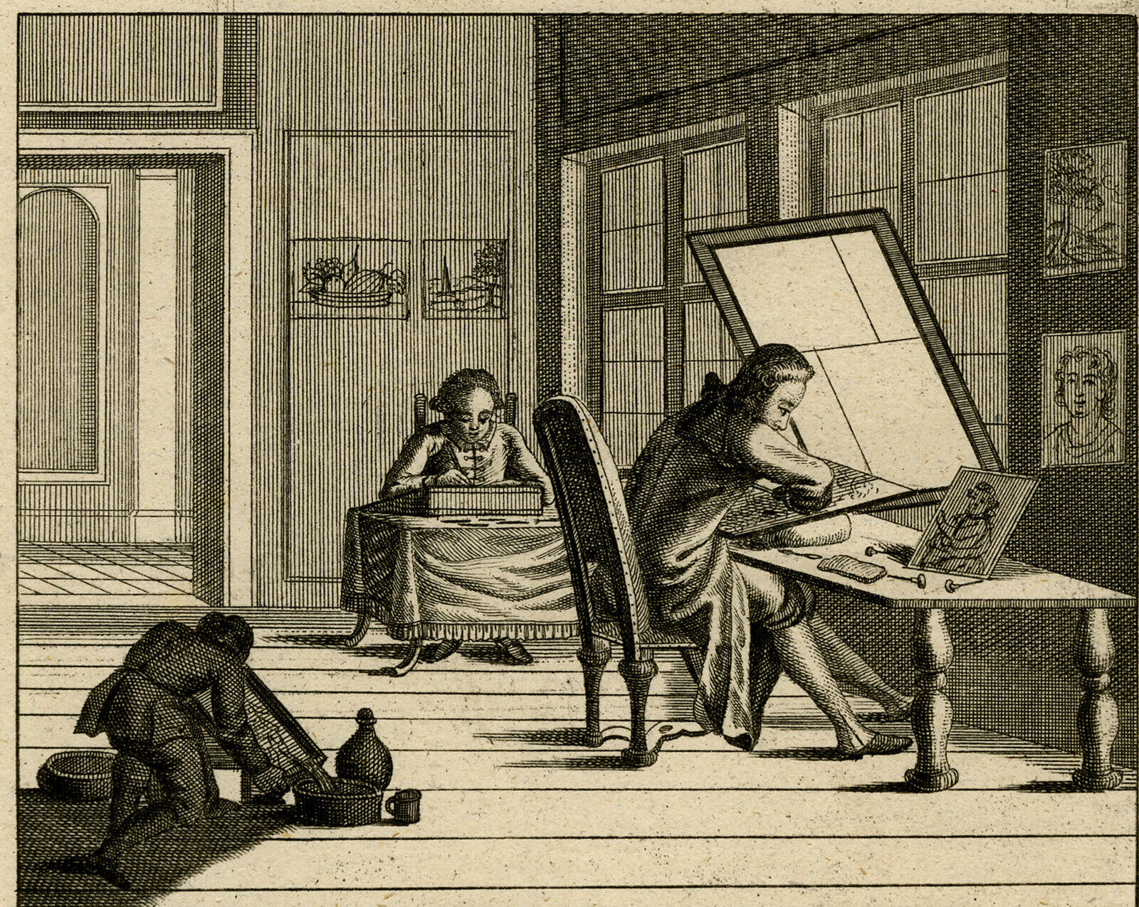 Antique Print-GENRE-ENGRAVER-WORKSHOP-Anonymous-ca. 1800