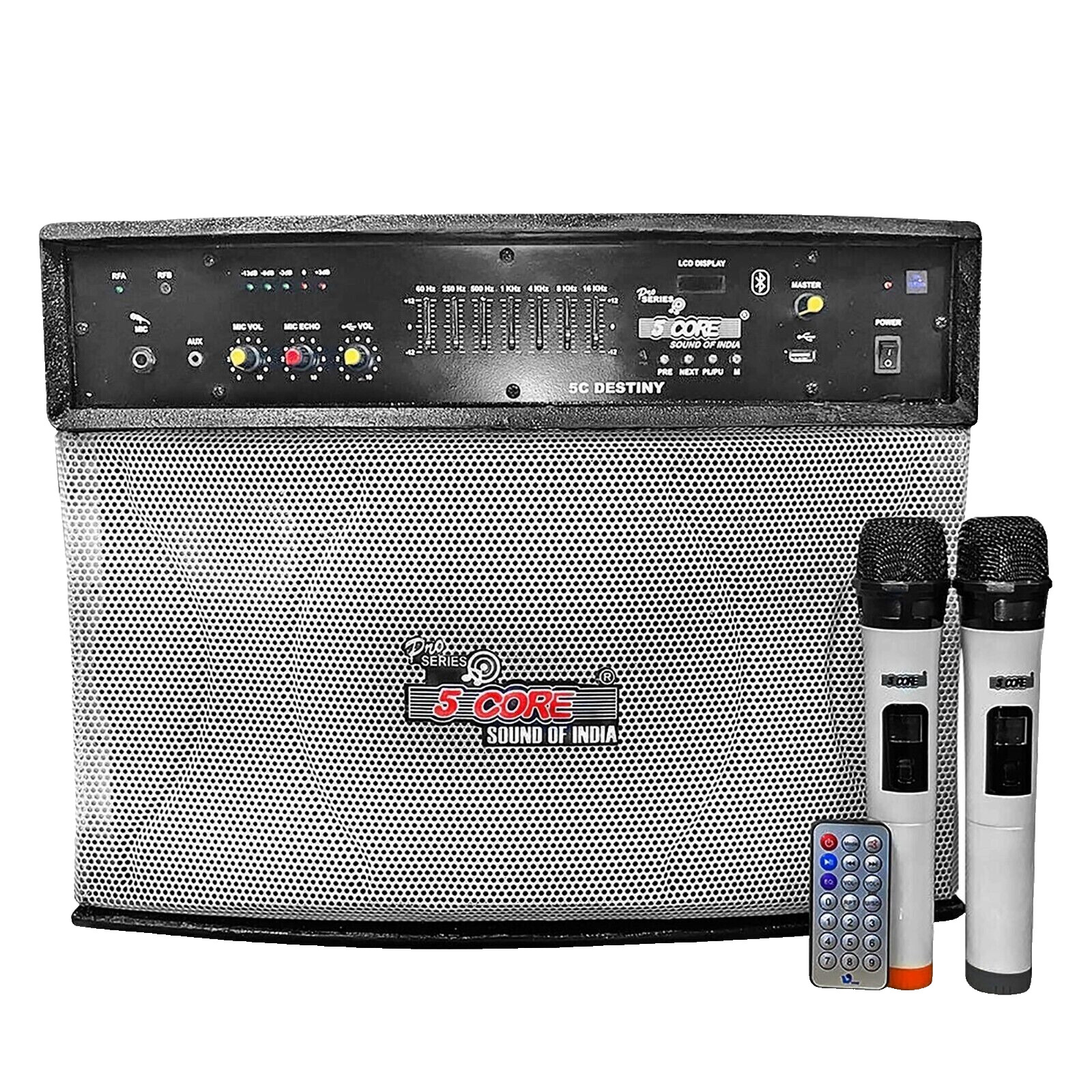 5Core Professional 400W 2-Way Karaoke Speaker KTV with Dual Handheld Microphone