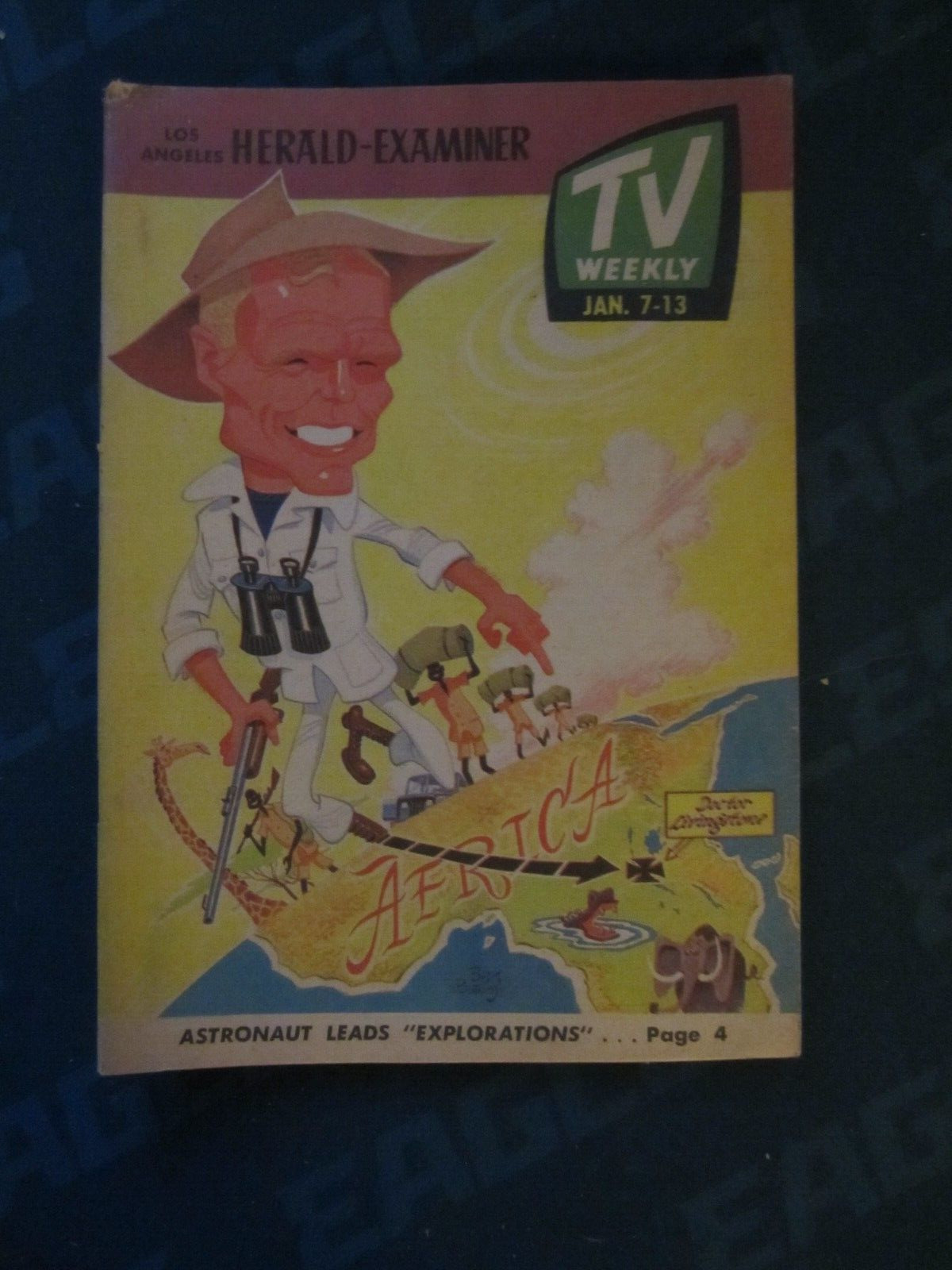 TV Weekly Regional TV Guide Magazine January 1968 Astronaut John Glenn Explore