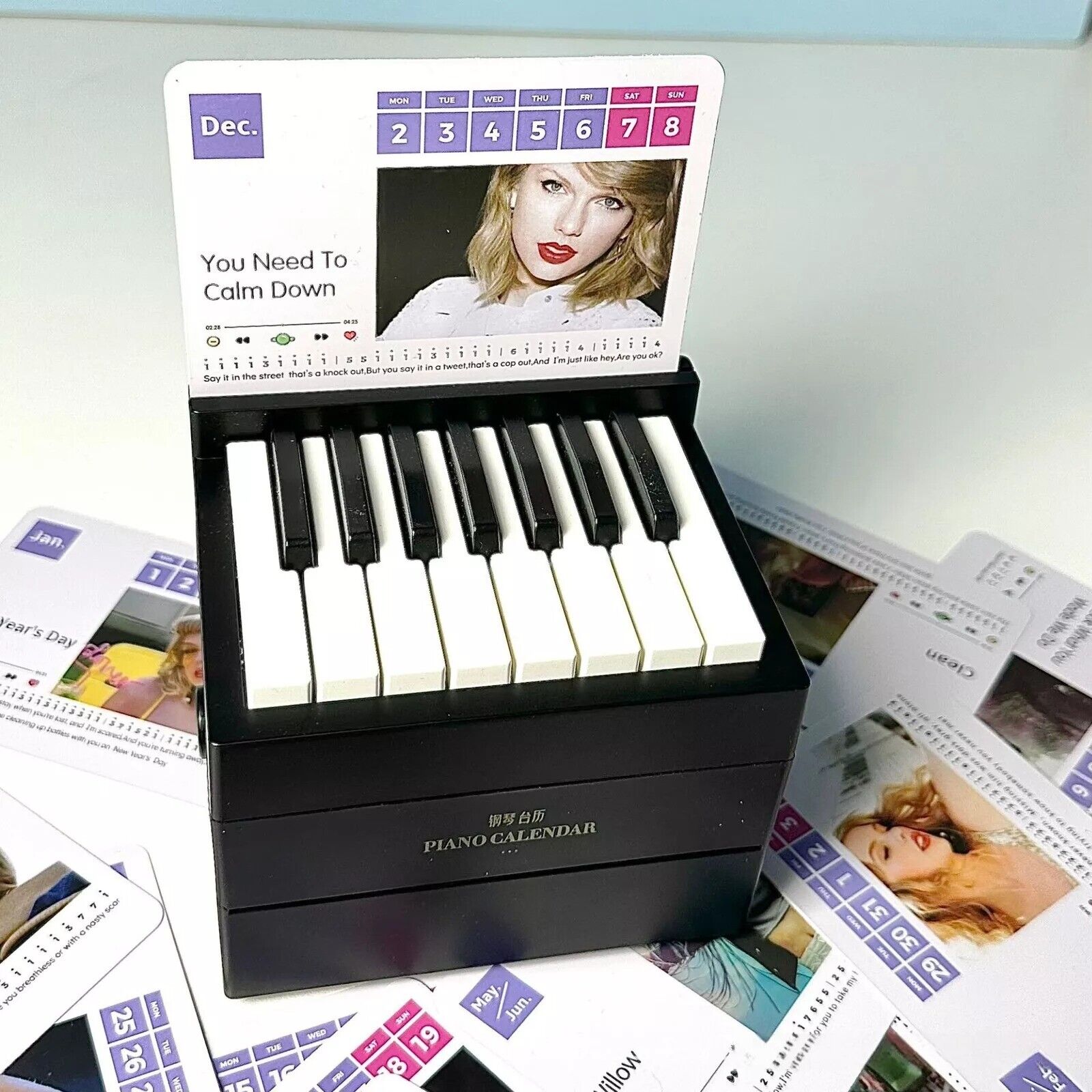 Taylor New Piano Calendar 2024 Music Sheets Toy Piano Included Berry Fanatics