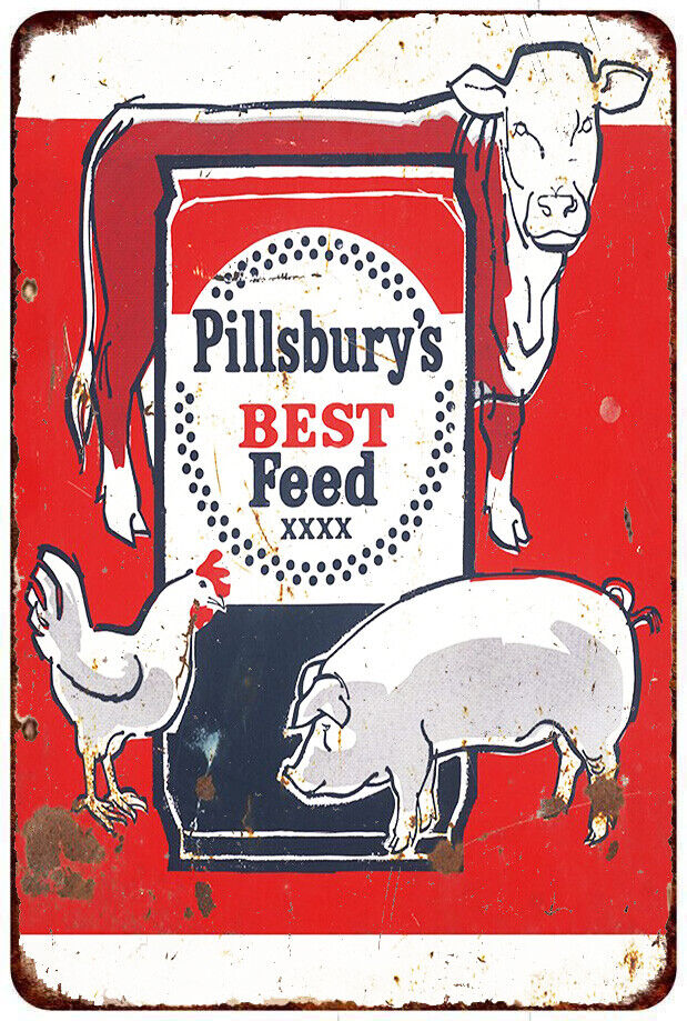 Pillsbury's Best Feed Vintage Look Reproduction Metal Sign