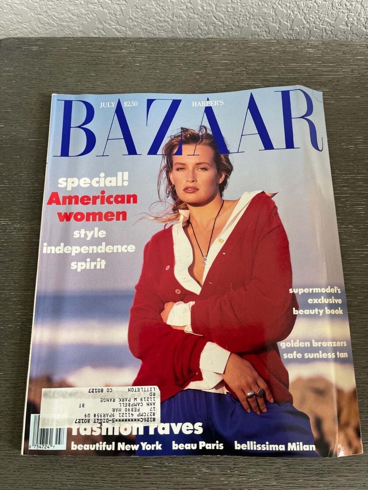 HARPER\'S BAZAAR July 1989 ESTELLE Cover