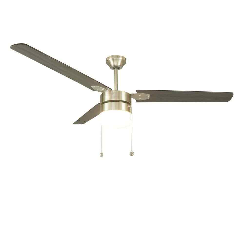 Montgomery 56 in. Indoor Brushed Nickel Ceiling Fan with Light RDB9156-BN