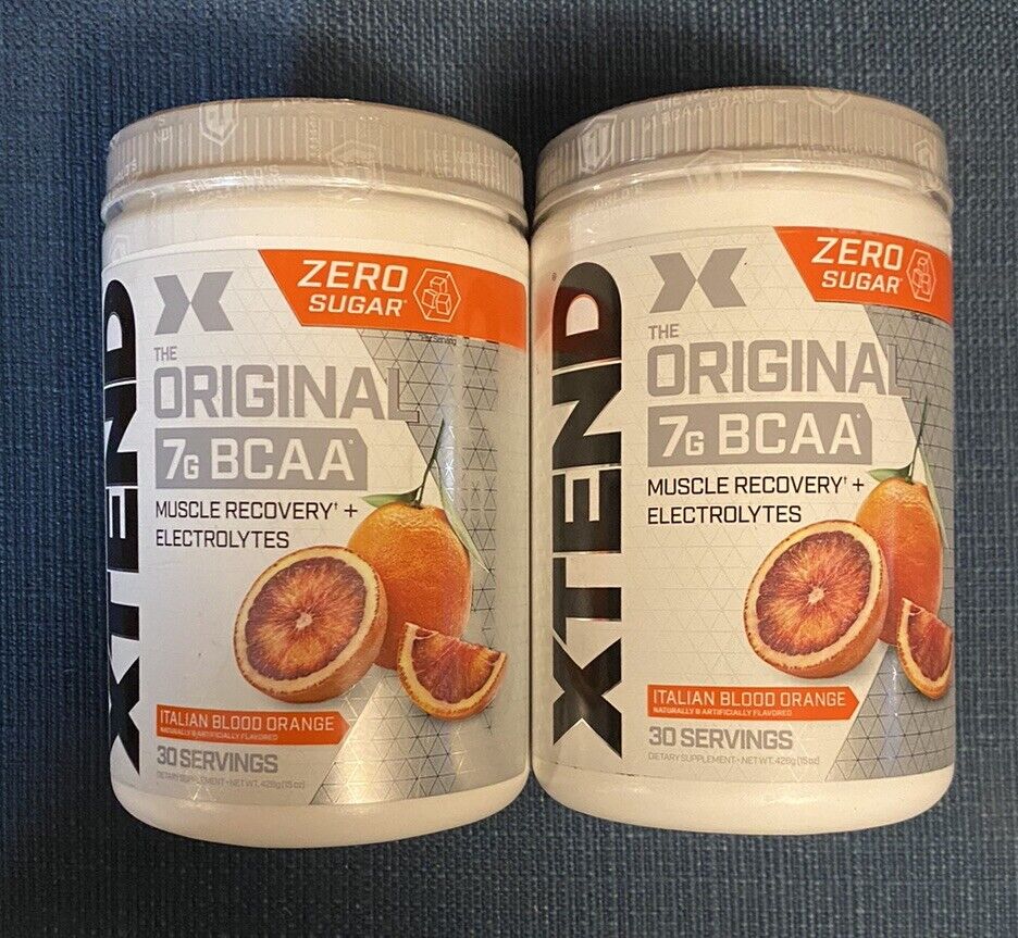 (2)Scivation Xtend 7g BCAA Muscle Recovery Electrolyte Italian Blood Orange