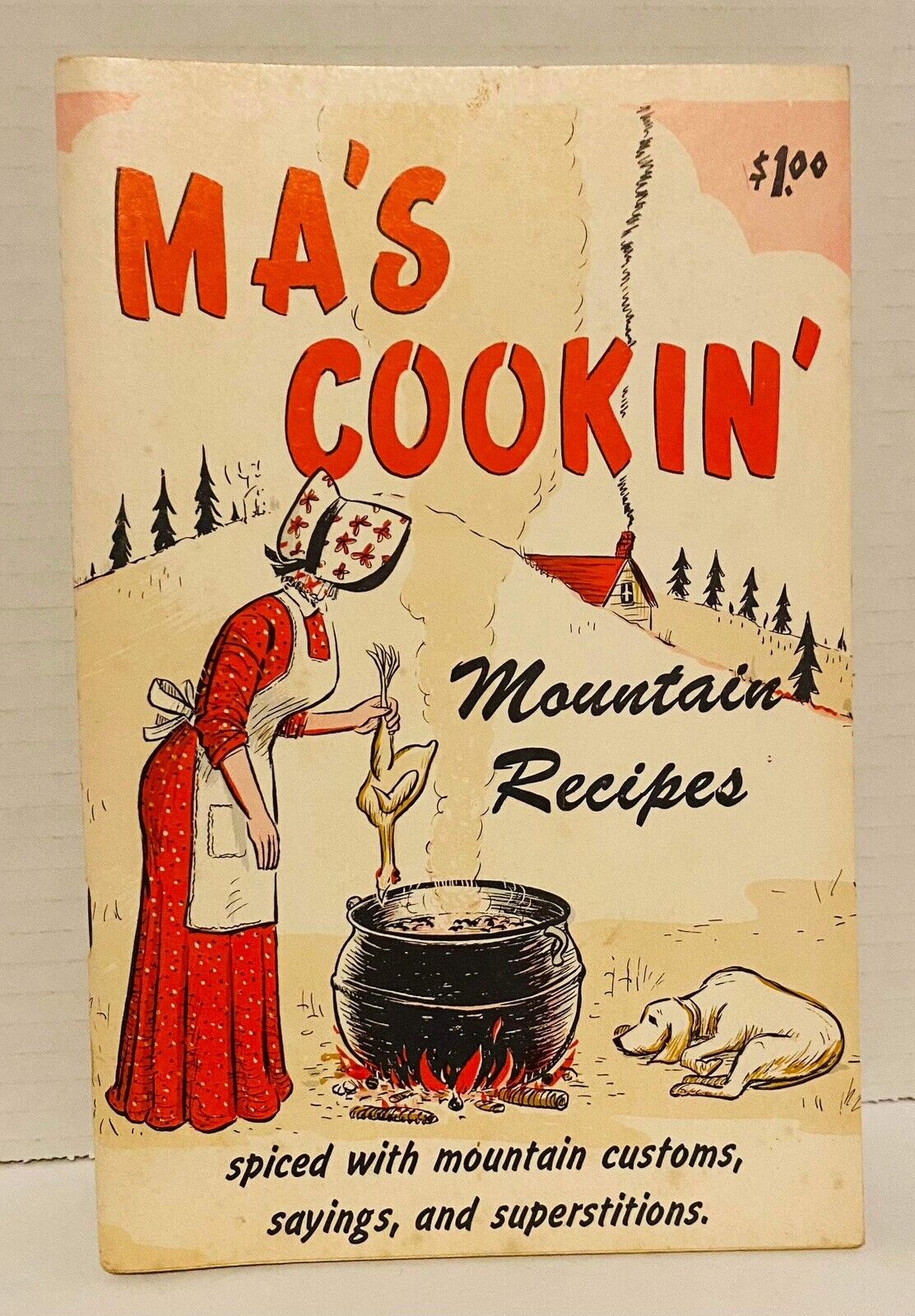 Vintage 1969 Ma’s Cookin’ Mountain Recipes  Cookbook Ozark Customs And Sayings