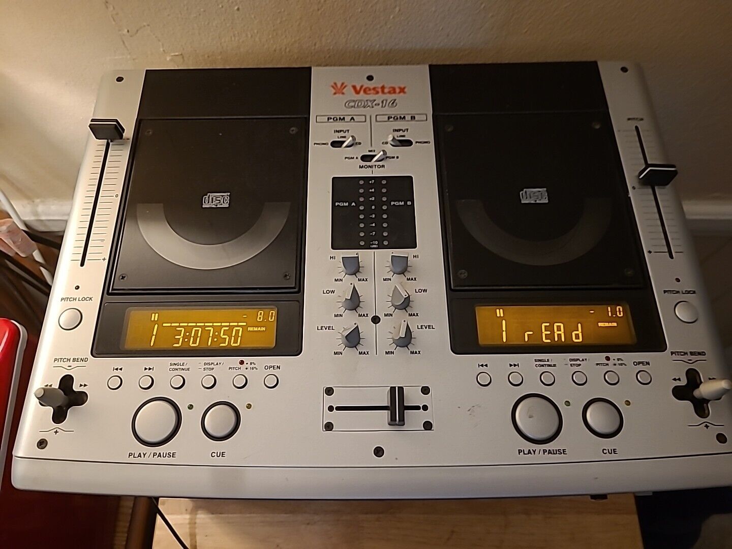 Vestax Black CDX-16 Professional  Mixing CD Player CDJ Retro DJ Read Description