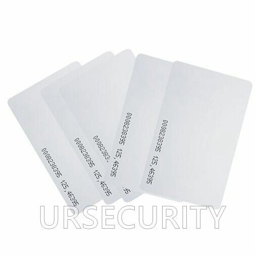 100PCS 125KHz RFID Cards EM4100/TK4100 Proximity ID Cards for Access Control USA