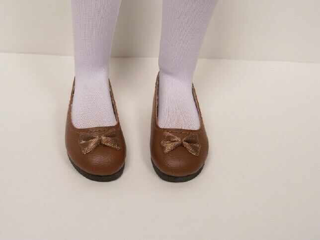 Brown Flats Doll Shoes For 14\