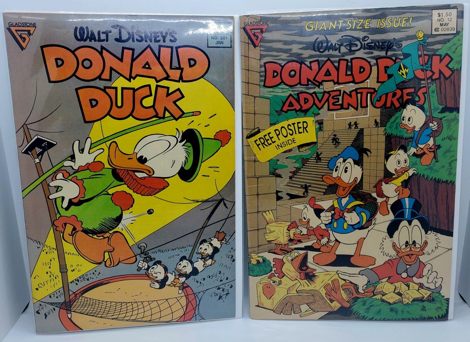 Vintage LOT of 2 Donald Duck Adventures #12 & #261 (Walt Disney Comics) 1st Ed🔥