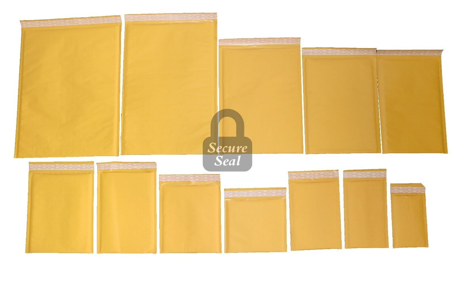 1-3000 Kraft Bubble Mailers #0000 - #7 Self Sealing Full Line Available